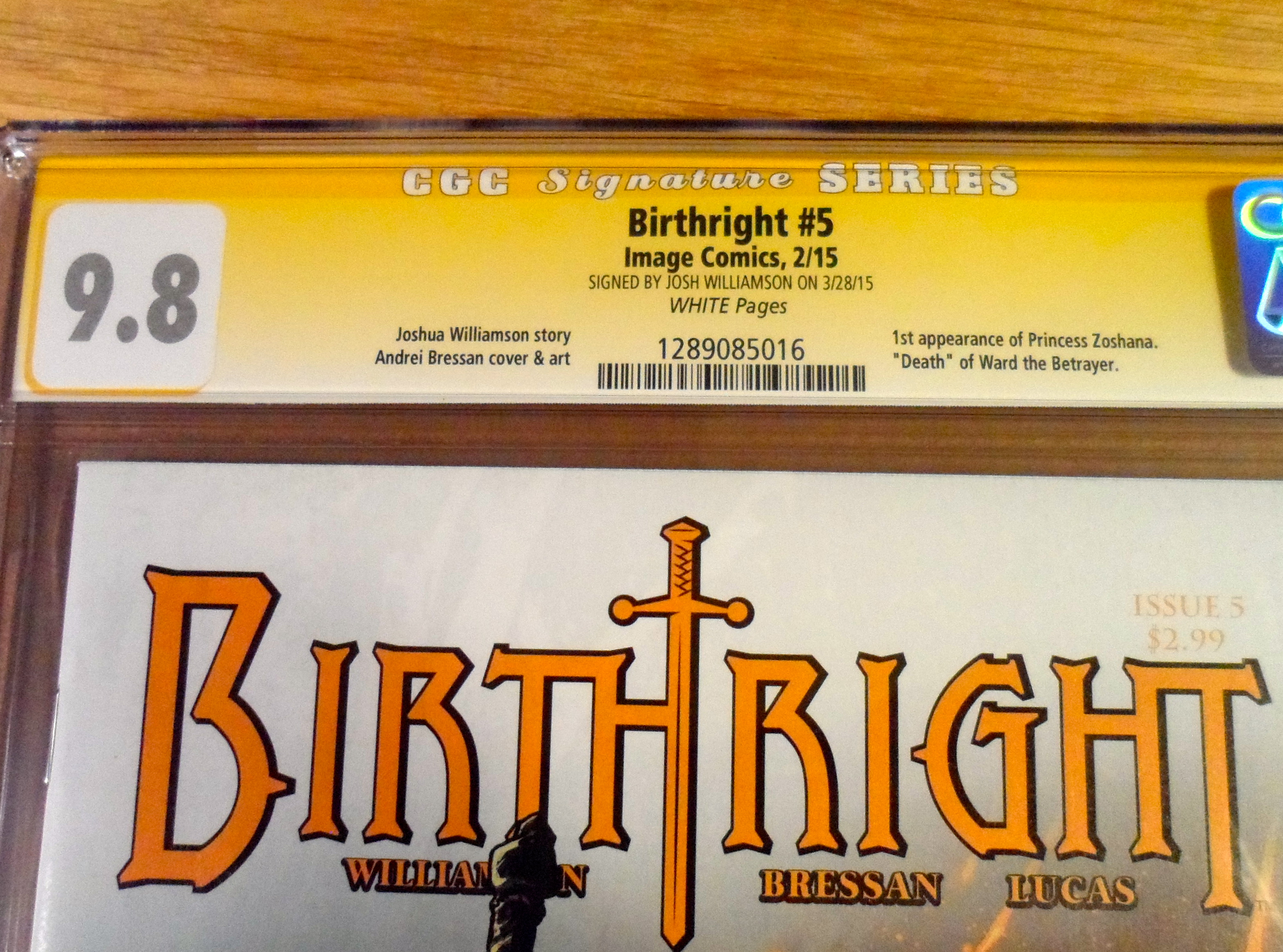 Birthright 5 Cgc 9 8 Ss Signature Series Signed By Josh Williamson